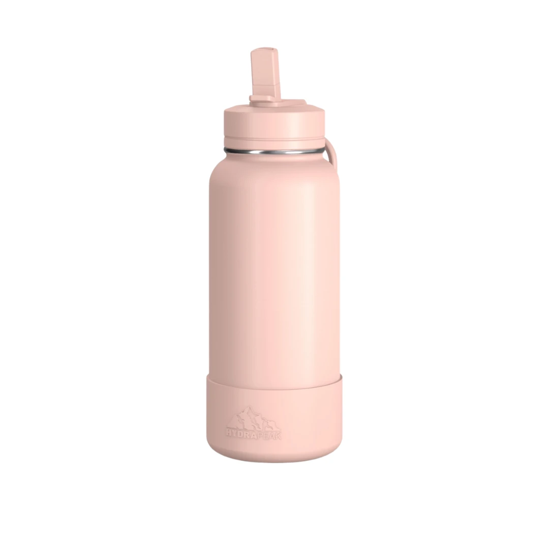 Custom sports water bottles in Peony Pink