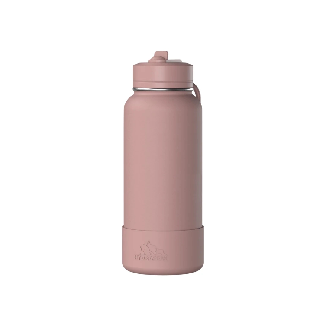 Custom sports water bottles in Rosewood Pink