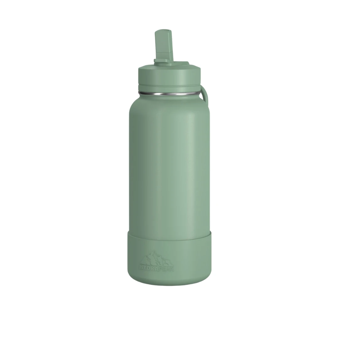 Custom sports water bottles in Sage Green