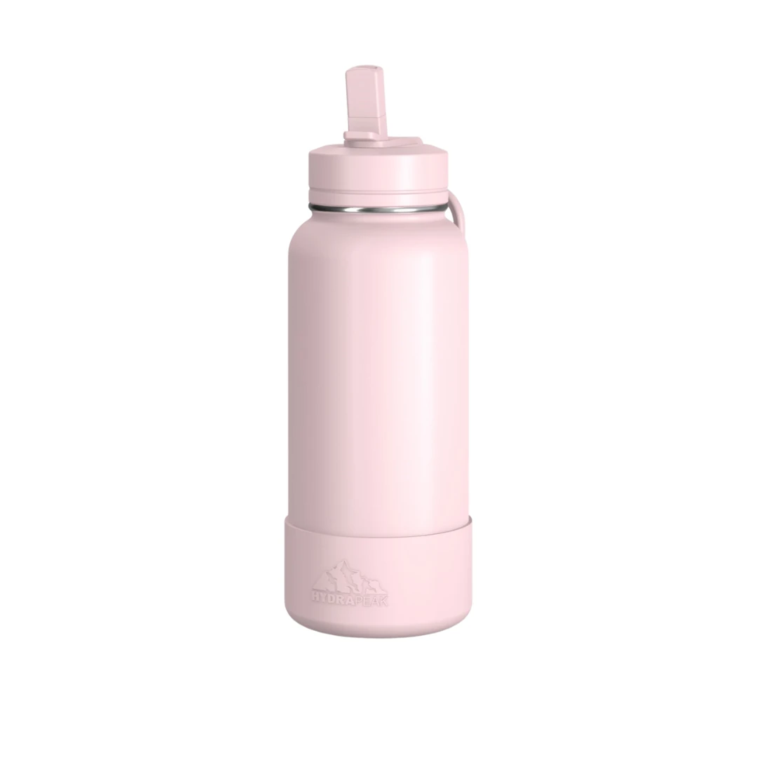 Custom sports water bottles in Seashell Pink
