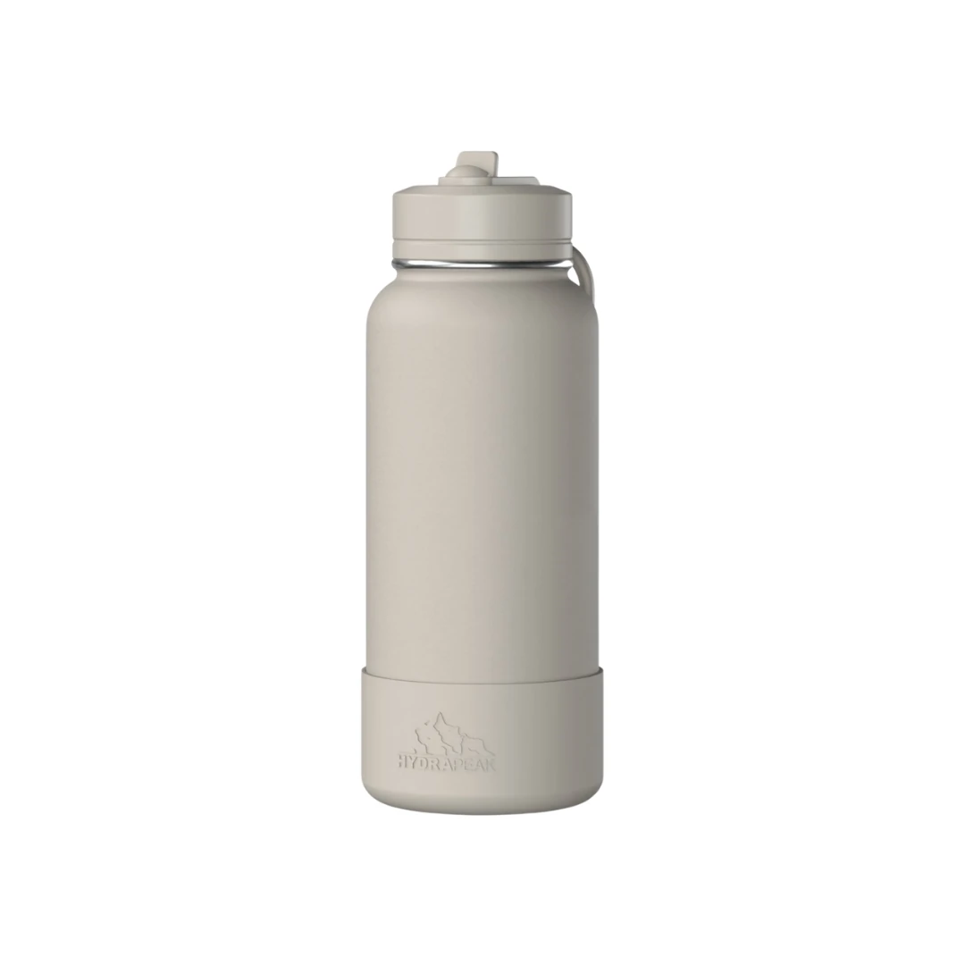 Custom sports water bottles in Stone Gray